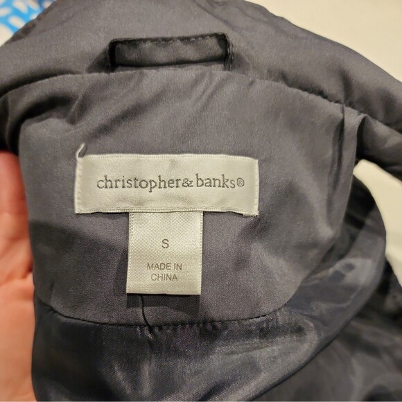 Christopher CJ Banks Solid Smocked Vest Sz Small Gray Stylish Comfy Cozy School - Picture 4 of 10